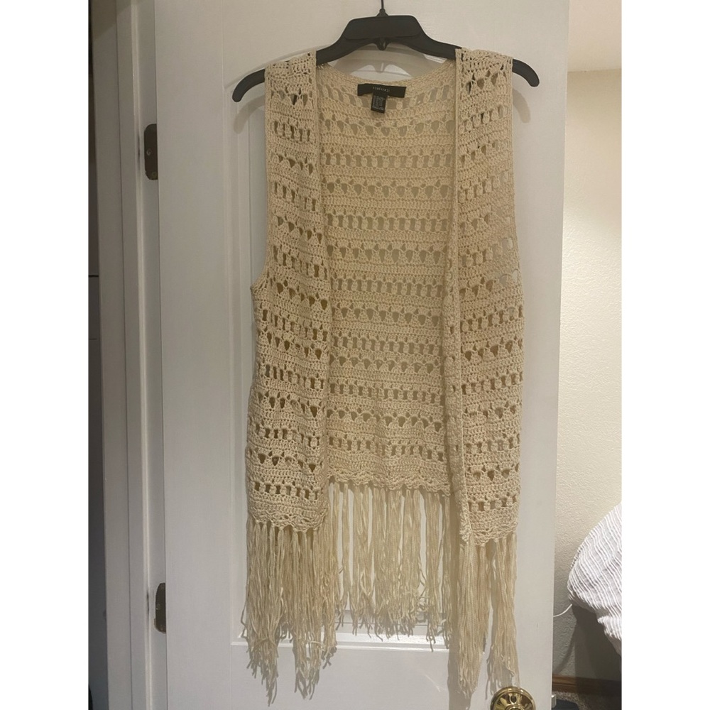 Woven Fringe Vest